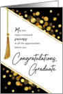 Graduation Congratulations General Faux Tassel Gold Confetti Dots card