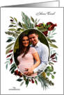Watercolor Pomegranates and Foliage Rosh Hashanah Photo Greeting card