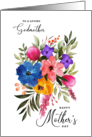 Happy Mother’s Day Godmother Pastel Watercolor Bouquet card