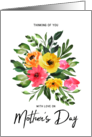 Mother’s Day Remembrance of Mother Watercolor Floral Bouquet card