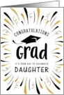 Graduation Congratulations Daughter with Festive Streamers card