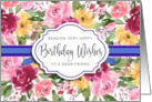 Happy Birthday for Friend Watercolor Peonies card