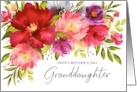Happy Mother’s Day Granddaughter Watercolor Spring Garden Flowers card