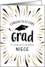 Graduation Congratulations Niece with Festive Streamers card