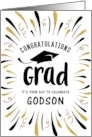 Graduation Congratulations Godson with Festive Streamers card