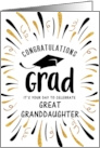 Graduation Congratulations Great Granddaughter with Festive Streamers card