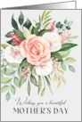 Happy Mothers Day for Anyone Coral Rose Bouquet card