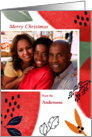 Merry Christmas Modern Abstract Photo Card