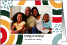 Festive Christmas Modern Abstract Photo Card