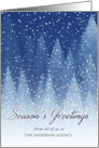 Midnight Clear Snowy Winter Christmas Trees card