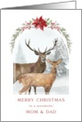 Merry Christmas Mom and Dad Winter Deer card