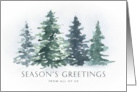 Seasons Greetings From All of Us Winter Trees card