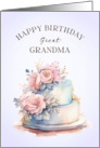 Great Grandma Birthday Cake and Roses card