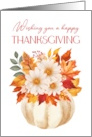 Happy Thanksgiving Autumn Pumpkin Bouquet card
