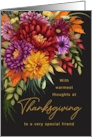 Happy Thanksgiving Special Friend Autumn Bouquet card
