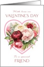 Valentine’s Day Special Friend Peony and Rose Bouquet card