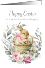 Happy Easter Great Granddaughter Boho Bunny Wreath card