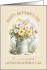 Mothers Day Granddaughter in Law Watering Can Bouquet card