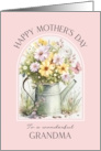 Mothers Day Grandma Watering Can Bouquet card