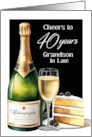Grandson In Law Cheers to 40 Years Birthday Champagne card