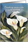 In Remembrance on Easter White Calla Lily card