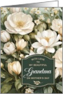 To Grandma with Love on Mothers Day Vintage Magnolia Flowers card
