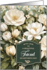 To Friend wiith Love on Mothers Day Vintage Magnolia Flowers card