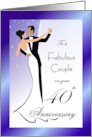 40th Anniversary Elegant Dancing Couple card