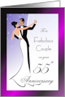 55th Anniversary Elegant Dancing Couple card