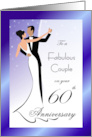 60th Anniversary Elegant Dancing Couple card