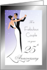 25th Anniversary Elegant Dancing Couple card