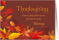 Happy Thanksgiving Festive Fall Leaves card