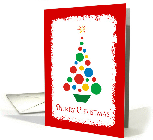 Christmas Ball Tree - Red card (109483)