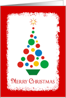 Christmas Ball Tree - Red card
