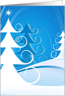 Curly Christmas Trees card