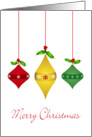 Merry Christmas Ornaments card
