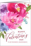 Happy Valentine’s Day Watercolor Bouquet to Grandparents card