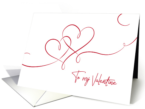 Minimalist Linked Hearts to My Valentine card (1596986)