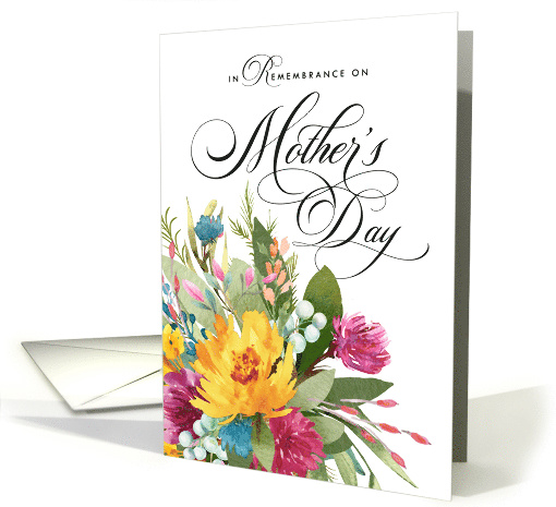 Happy Mother's Day Bouquet In Remembrance card (1601040)