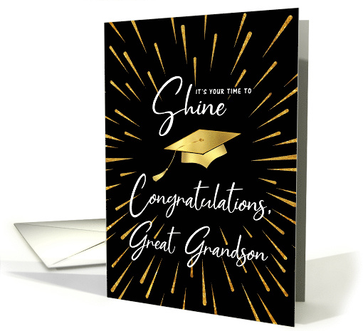 Graduation Time to Shine Gold Fireworks Congratulations... (1603756)