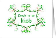 Proud to Be Irish - St. Patrick’s card