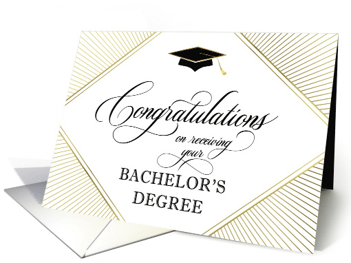 Bachelor's Degree Graduation Congratulations Elegant Art... (1605142)