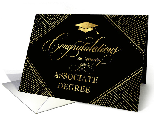 Associate Degree Graduation Congratulations Elegant Art... (1605156)