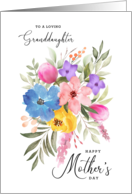Happy Mother’s Day Granddaughter Pastel Watercolor Bouquet card
