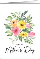 Happy Mother’s Day Watercolor Floral Bouquet card