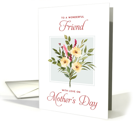 Happy Mother's Day Friend White Rose Bouquet card (1679532)