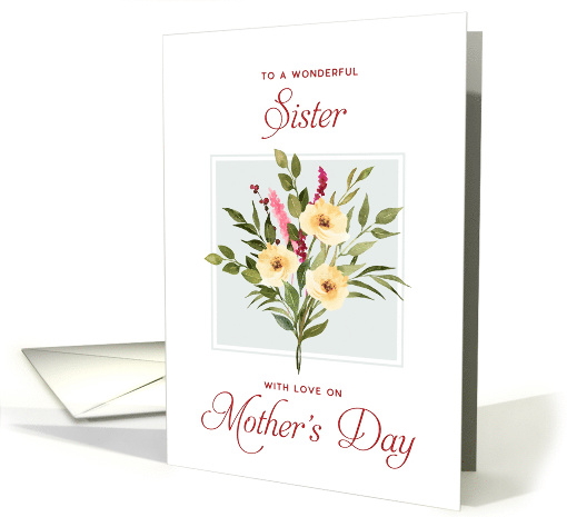 Happy Mother's Day Sister White Rose Bouquet card (1679536)