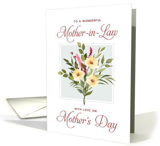 Happy Mother's Day Mother in Law White Rose Bouquet card (1679542)