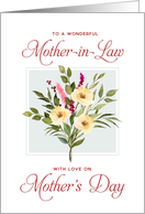 Happy Mother’s Day Mother in Law White Rose Bouquet card