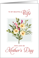 Happy Mother’s Day Wife White Rose Bouquet card